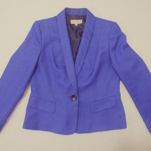 Evan Picone royal blue houndstooth blazer